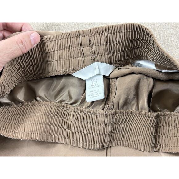 Women's H&M Pull-On Shorts Sz Small High-Waist Dark Beige Elastic Waist - Picture 4 of 6